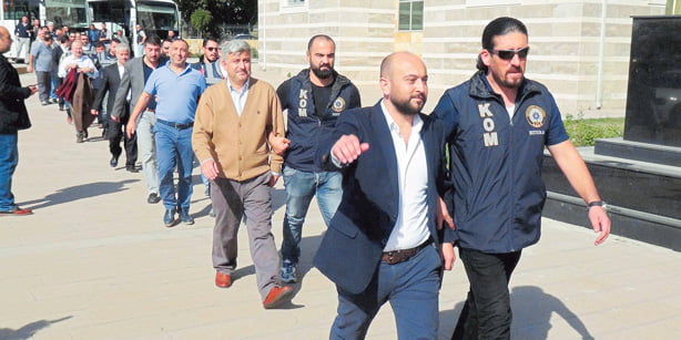 Numerous businessmen in Uşak province were detained last week as part of a government-led investigation into the so-called “parallel structure.” (Photo: DHA)