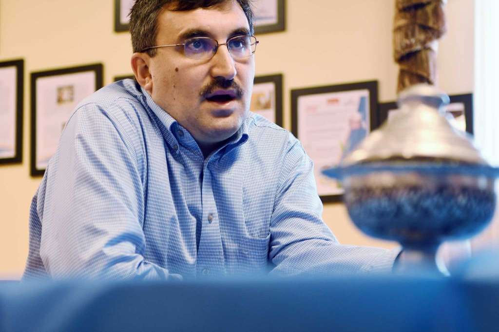 Veysel Ucan, executive director of the Turkish Cultural Center of Albany, talks about exiled Turkish Muslim clerk, Fetullah Gulen, during an interview on Wednesday, July 27, 2016, in Menands, N.Y. (Paul Buckowski / Times Union